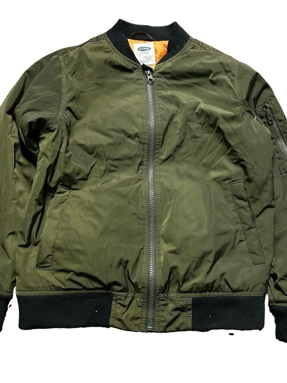 Boy’s Old Navy Green Bomber Jacket Size Medium (8)